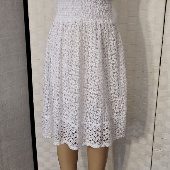 BRAND NEW RABBIT DESIGN LACE V-NECK CAP SLEEVE  ELASTIC WAISTLINES DRESS - Picture 6 of 15